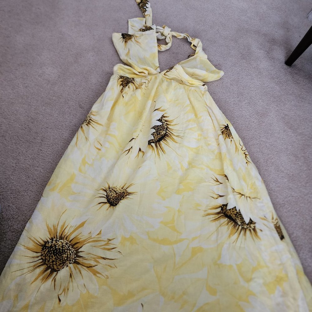 H&m sunflower tie back dress